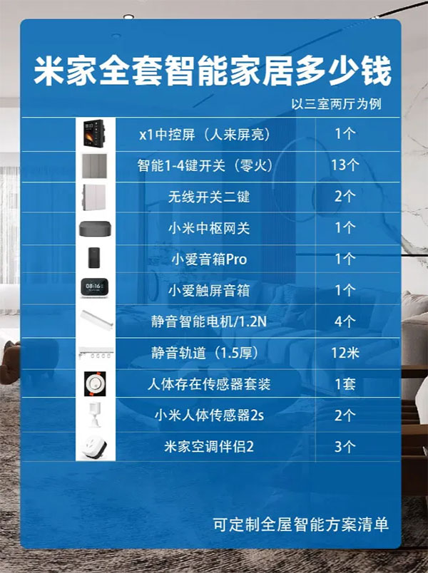 全屋智能家居一套多少錢